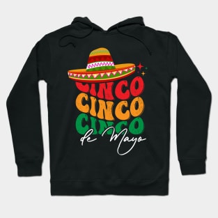 Retro Groovy Cinco de Mayo Fiesta Squad Family Matching Hoodie